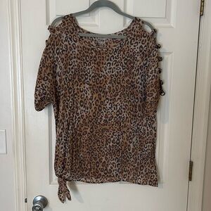Ladies Como Vintage Leopard Top
